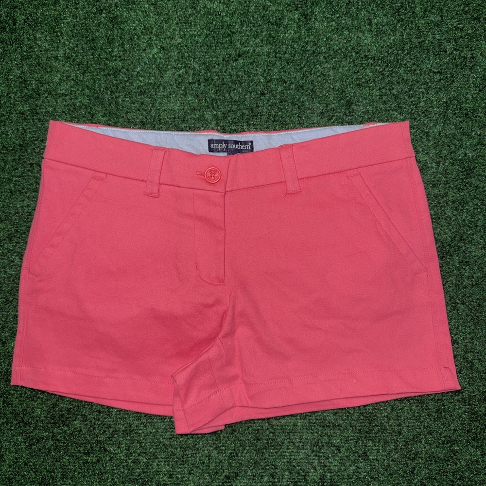 Simply Southern Women's Pink Flat Front Shorts Size 0 W3